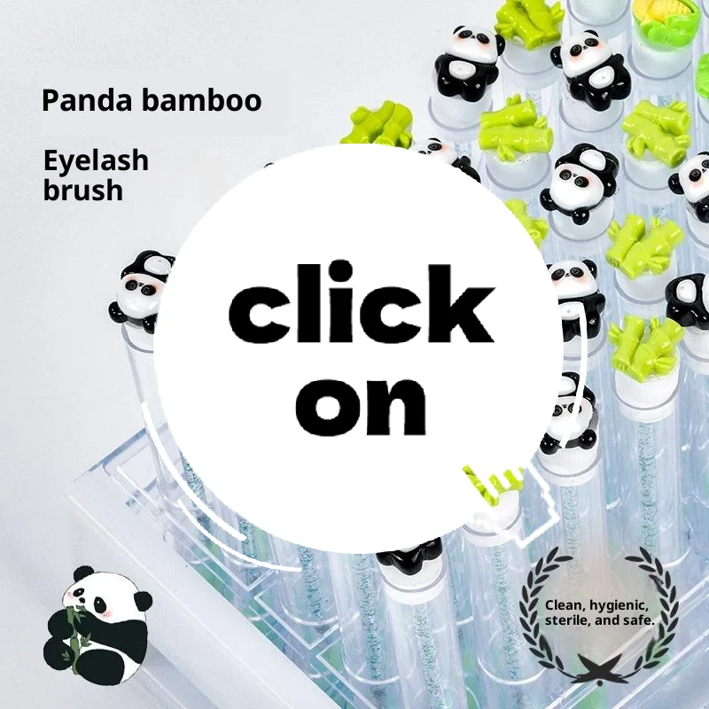 1/10 قطعة فرشاة لاش رمش فرش لملحقات رمش Spoolies تنظيف عصي الماسكارا أنبوب الباندا الخيزران أنبوب ماسكارا #1