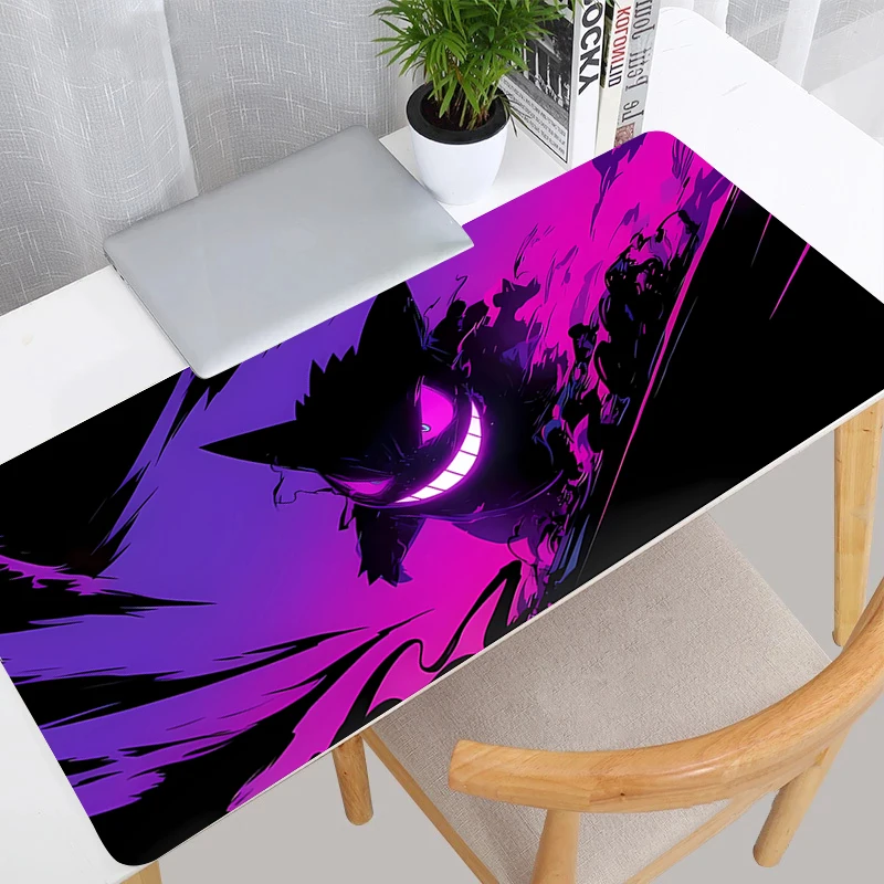 90x40cm XXL Rubber Large PC Mousepad Pokemon Pikachu Gengar Gamer Gaming Mouse Pads Desk Keyboard Mat Computer Laptop Mat