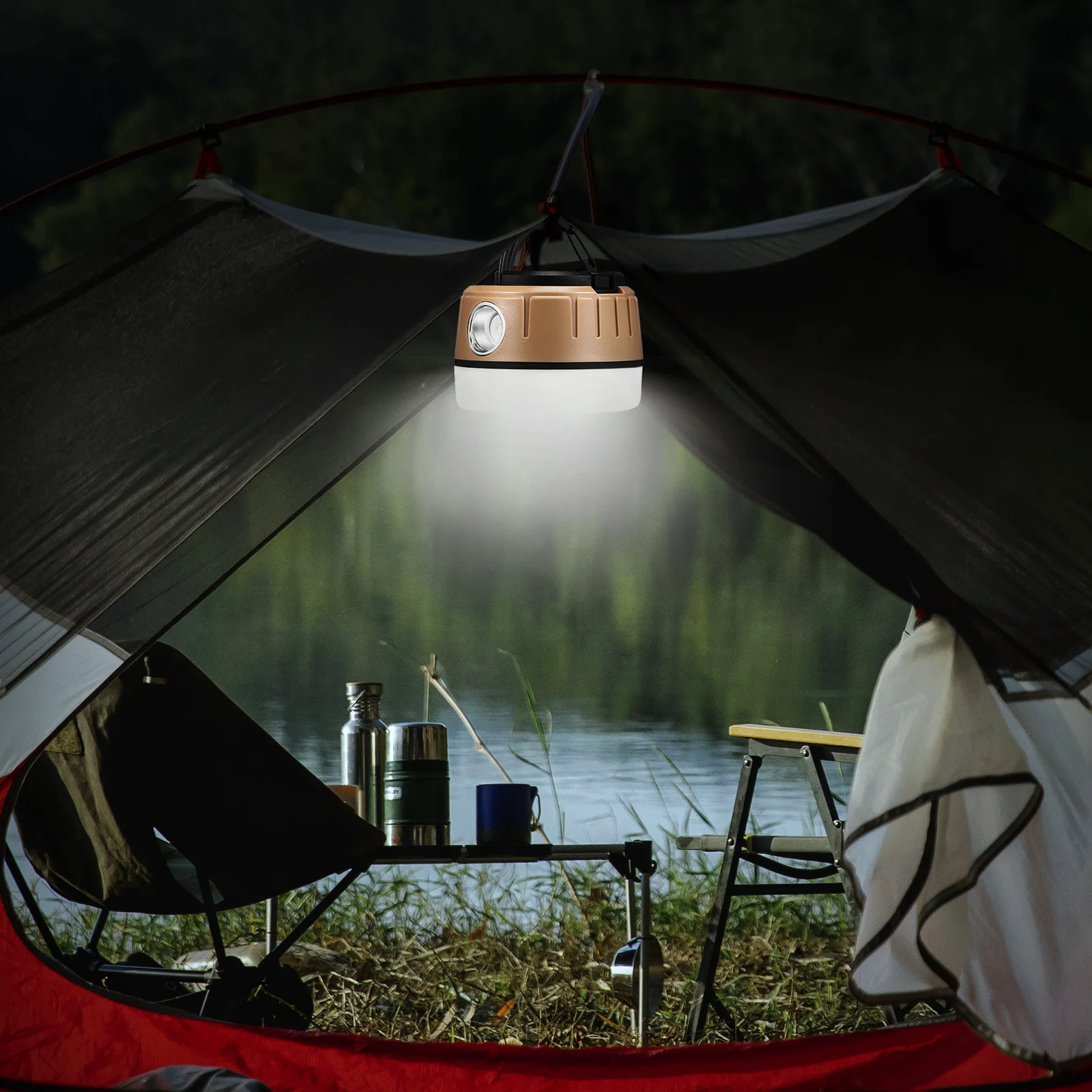 

Camping Lantern Camel Color Efficient Shock Proof Water Resistant Portable Lanterns For Camping Outdoor Lights