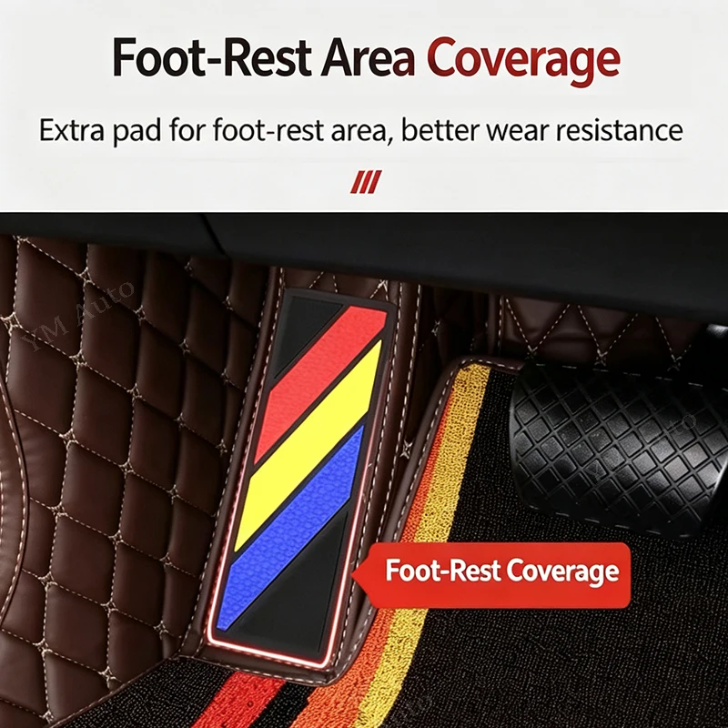Custom Leather Car Floor Mats Fit For Senova E series 2012-2013 Plastic Shell Under The Seat  Auto Interior Accessories