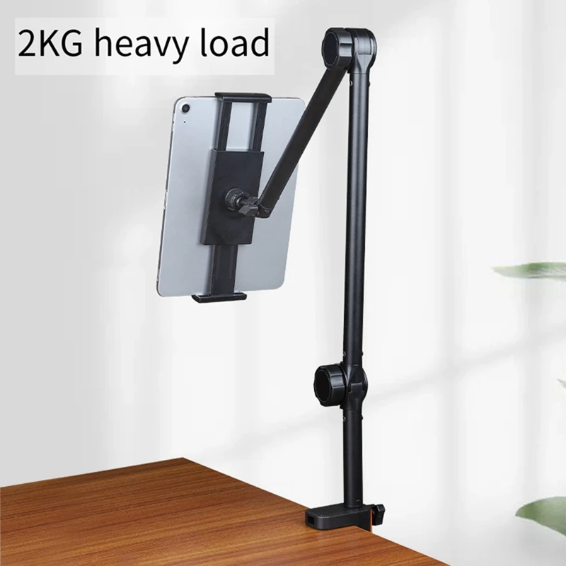 

N34R_Phone Stand for Desk Mount with Phone Clamps Flexible Arm Clamp Clip