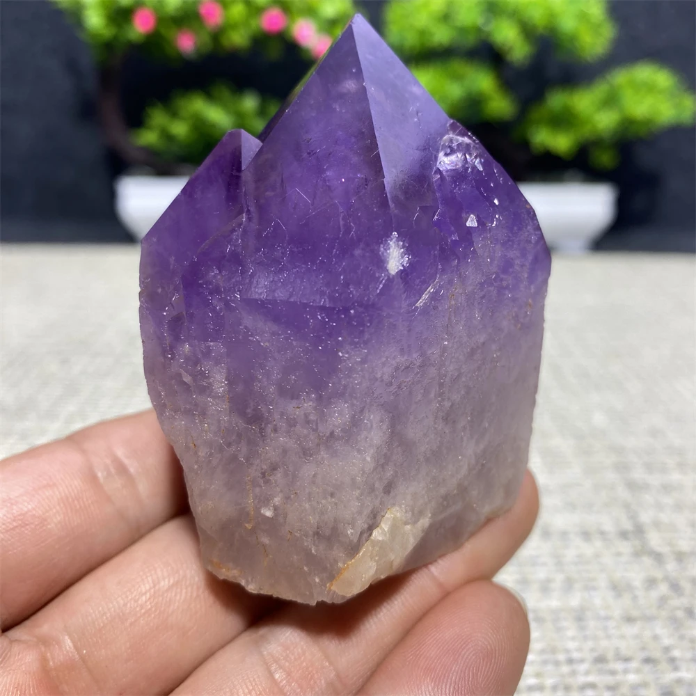 

Natural Amethyst Sceptre Crystal Healing Stone Mineral Specimen Point Original Quartz Gemstone Energy Power Home Decoration Gift