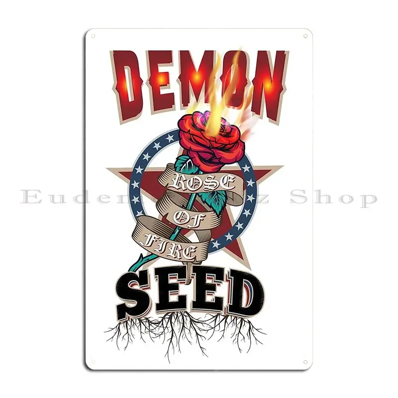 Plant A Demon Seed Metal Plaque Poster Design Decoration Classic Print Garage Tin Sign Poster