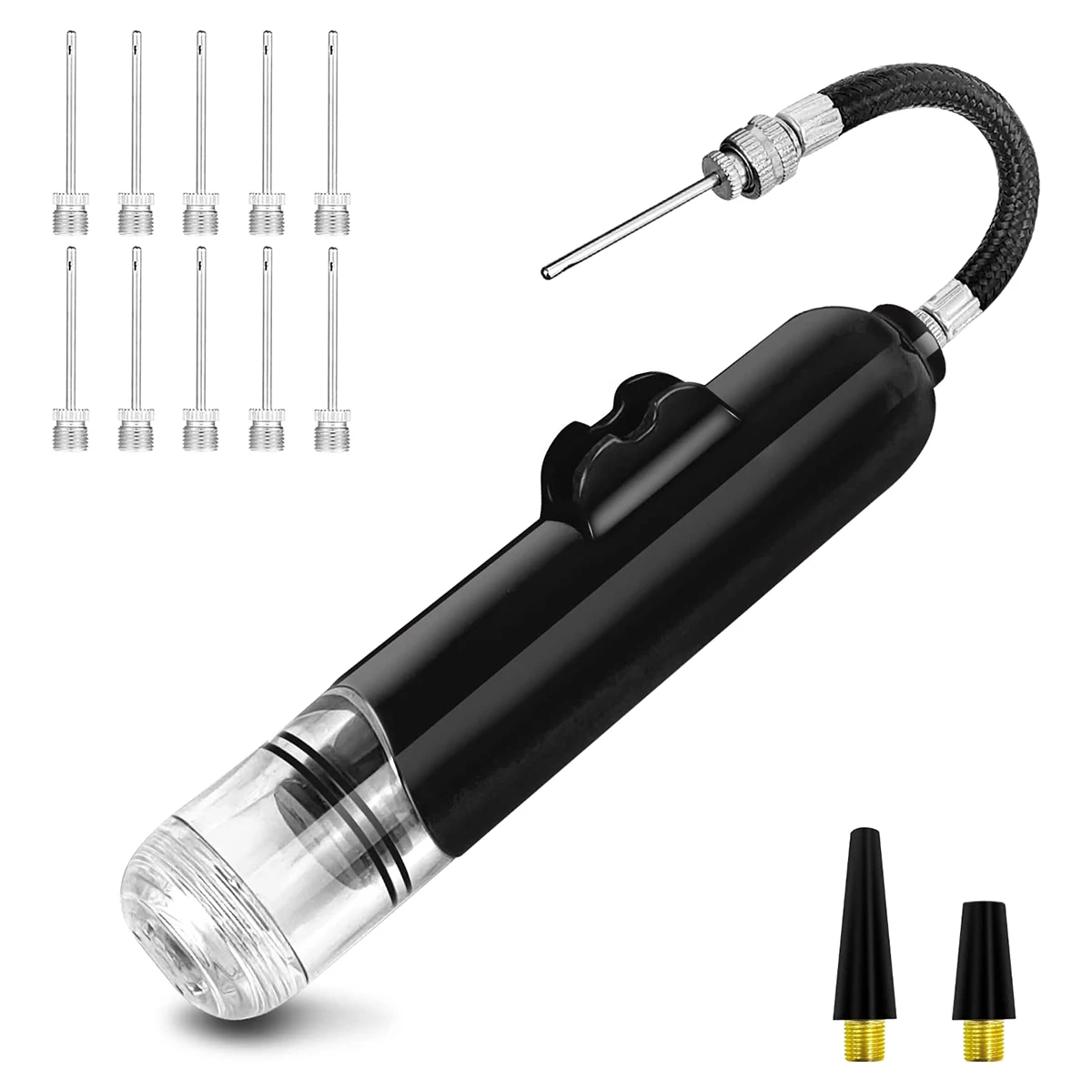 YSS-Basketball Ball Pump Air Pump,For Sports Balls With 10Pcs Needles & 2Pcs Nozzles,For Soccer Volleyball Football Balloon