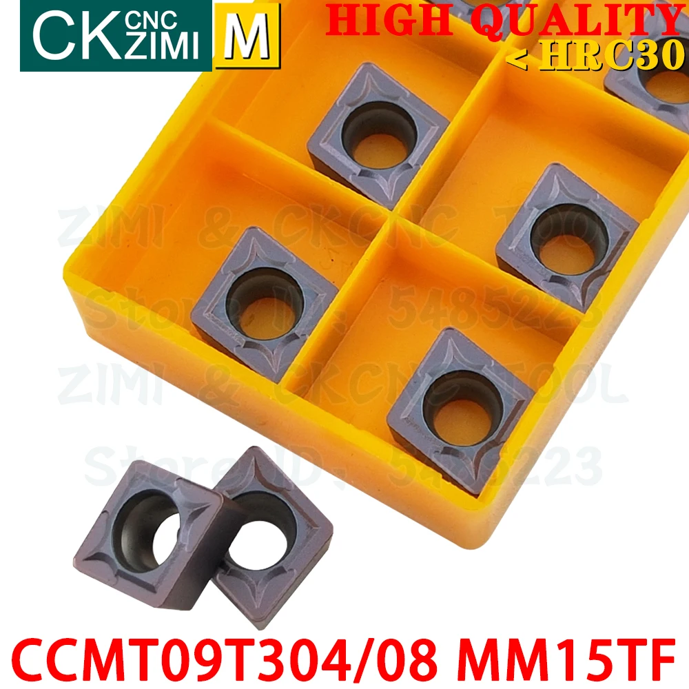 CCMT09T304 MM15TF CCMT09T308 MM15TF Inserti in metallo duro Inserti interni per tornitura esterni Utensili CCMT 09T3 CCMT09T3 CNC Utensili da taglio per tornio meccanico in metallo per acciaio inossidabile