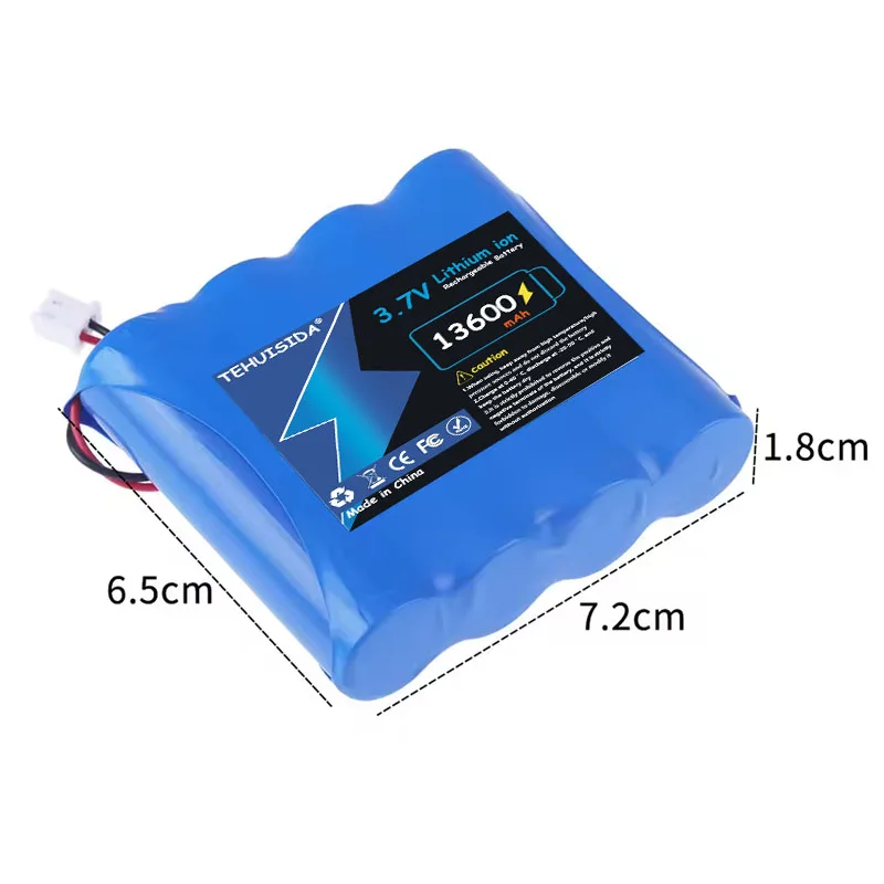 New 1S4P 3.7V 18650 13600mAh Rechargeable Lithium Battery Fishing Light LED Speaker Bluetooth 4.2V DIY Emergency Battery
