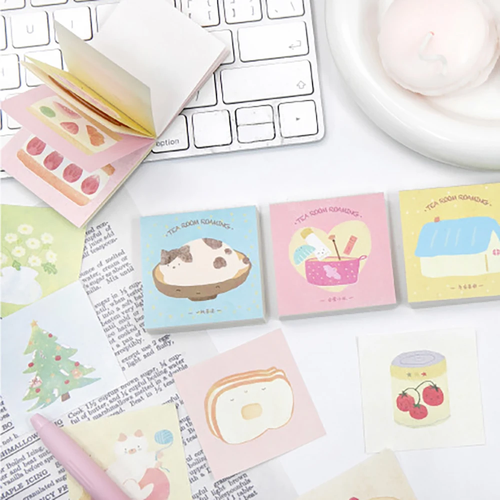 50 sheets Material Book Tea Room Roaming Cute Creative Patterns Handmade Account Diary Primer Memo