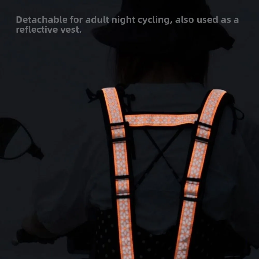 Breathable Children's Motorcycle Seat Belt Adjustable Strap Reflective Strap Safety Seat Harness Two Handles Non-Slip