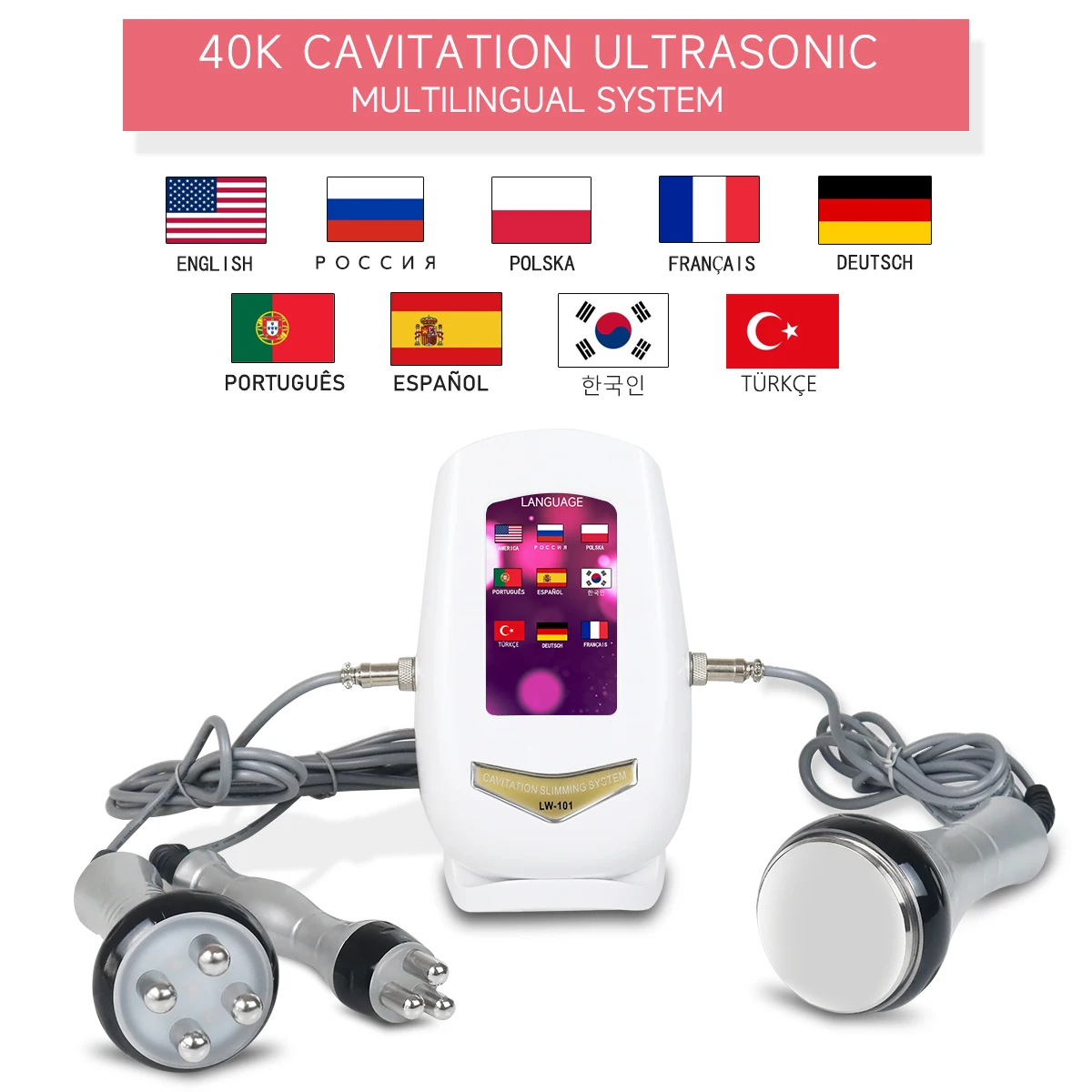 40K Cavitation Ultrasonic Body Slimming Machine RF Beauty Device Facial Massager Skin Tighten Face Lifting Body Shaping Device