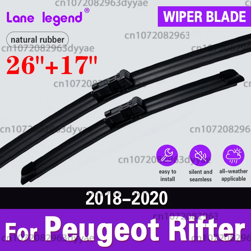 For Peugeot Rifter 2018 2019 2020 Wiper Front Wiper Blades Windshield Windscreen Clean ‌High-performance wiper‌ 26