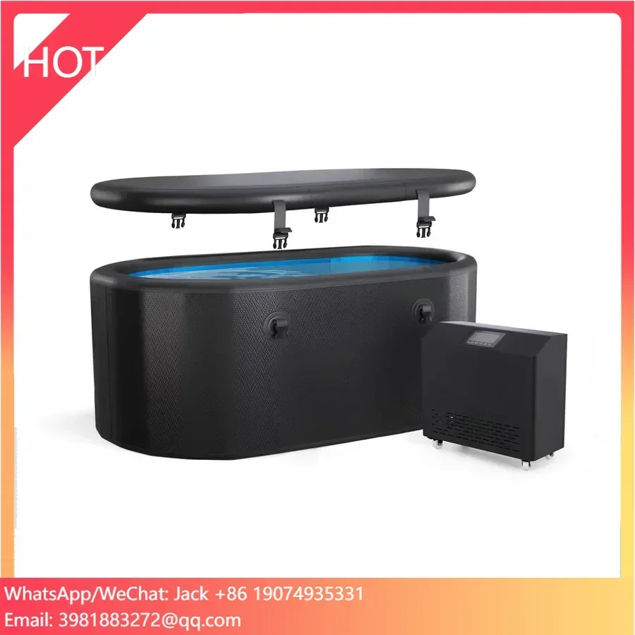 Athlete Cold Therapy Portable Ice Bath Tub Pvc Inflatable Cold Plunge Tub With Chiller And Pump Repair Kit Storage Bag Cover