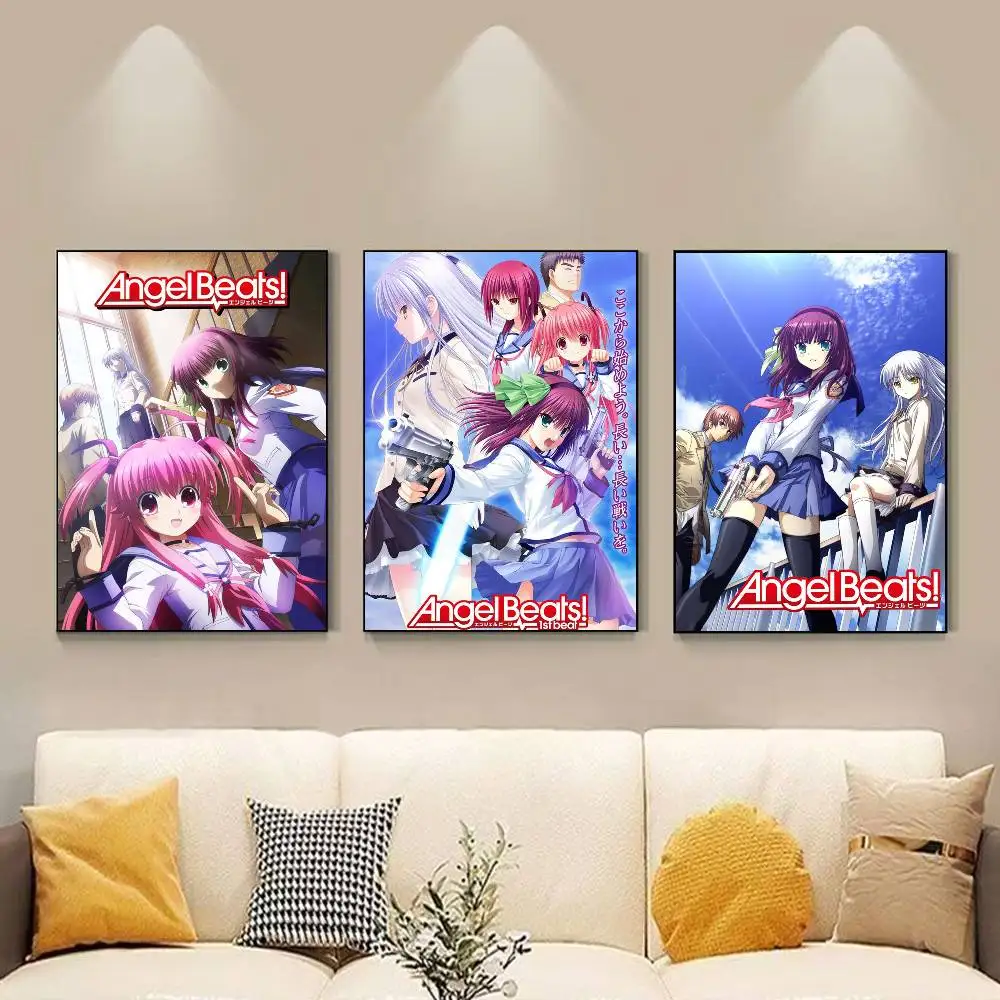 Angel Beats Emotional_Anime Poster Versatile HD Waterproof Wall Art Self-Adhesive Decor for Any Space Ideal Gift