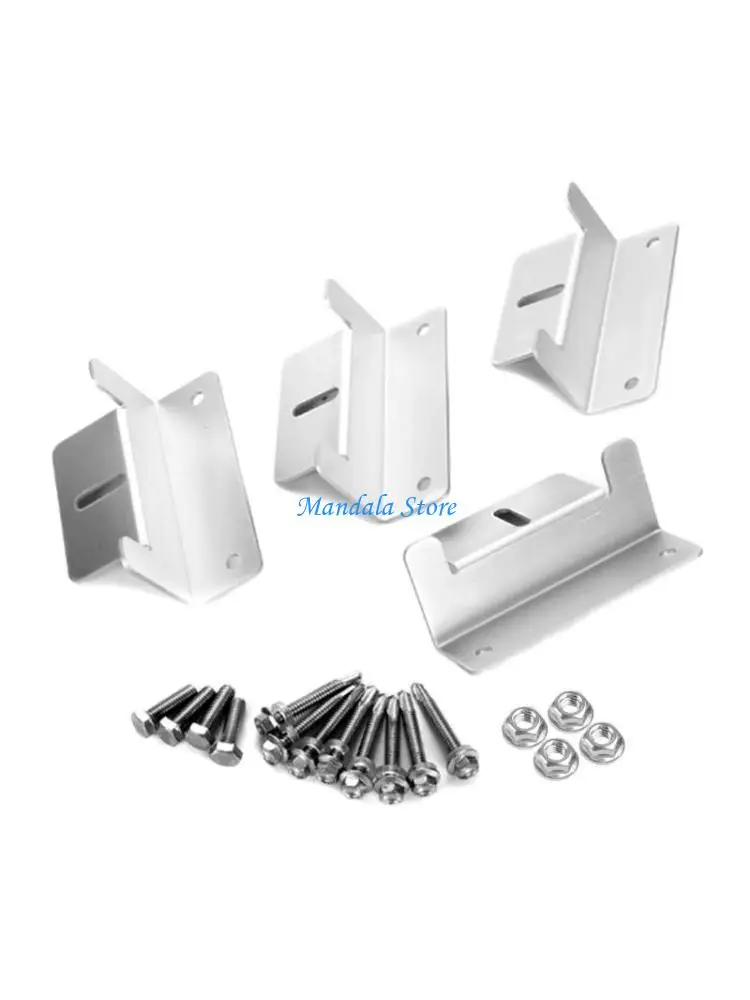 U2JC 4 Pcs Solar Panel Mounting Brackets with and Bolts Set Aluminium Alloy Z Brackets Roof Solar Panel Holder