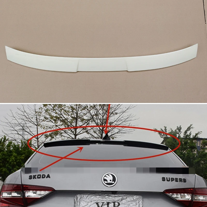 For Skoda Superb 2016-2019 Year Roof Spoiler Sport ABS Plastic Rear Trunk Wing Car Body Kit Accessories