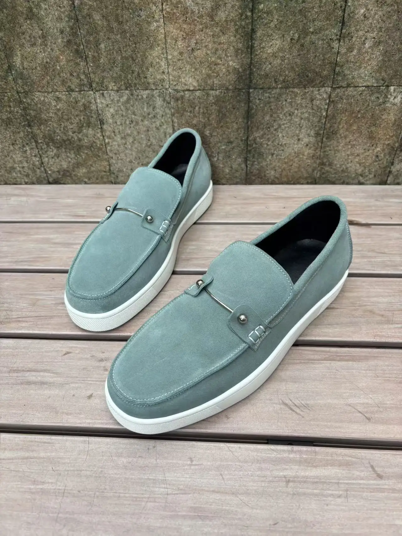 Коричневые мужские лоферы с круглой головкой, осенние модные уличные мужские модельные туфли на плоской подошве, Zapatos Para Hombres