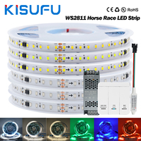 DC24V WS2811 Horse Race LED Strip 2M 3M 5M 10M 120LEDs/M Multicolors Flowing Running Water LED Ribbon Tape for Home Mall Decor
