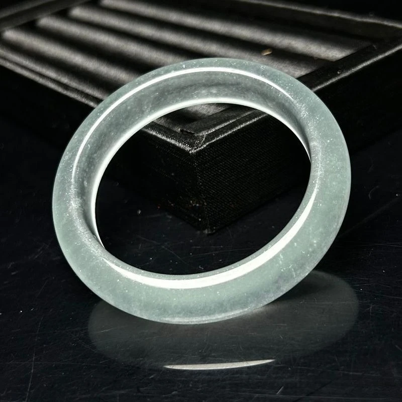 

New Natural High Ice Quartzite Jade Light Blue Flat Bar Bracelet