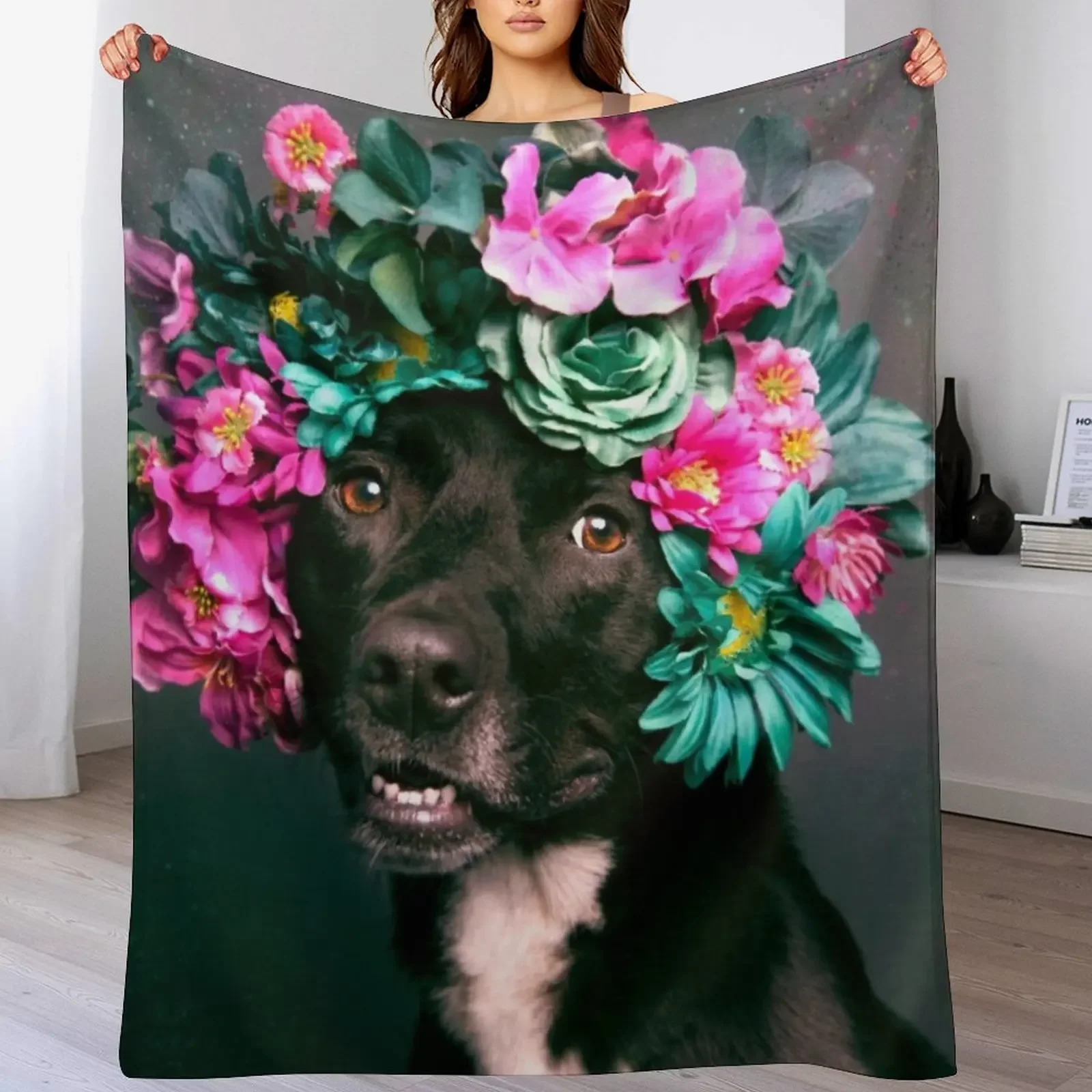 

Flower Power, Kaylee Throw Blanket Soft Comfort Blanket for Reading Watching TV