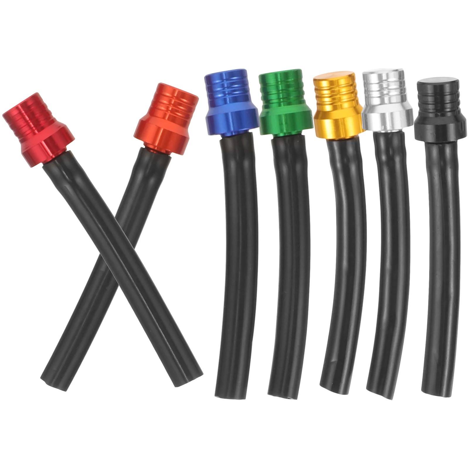 

7pcs Motorcycle Gas Caps Oil Tank Cap Ventilation Nozzle Cover Petrol Tuyere Black Red Green Silver Gold Colors ATV