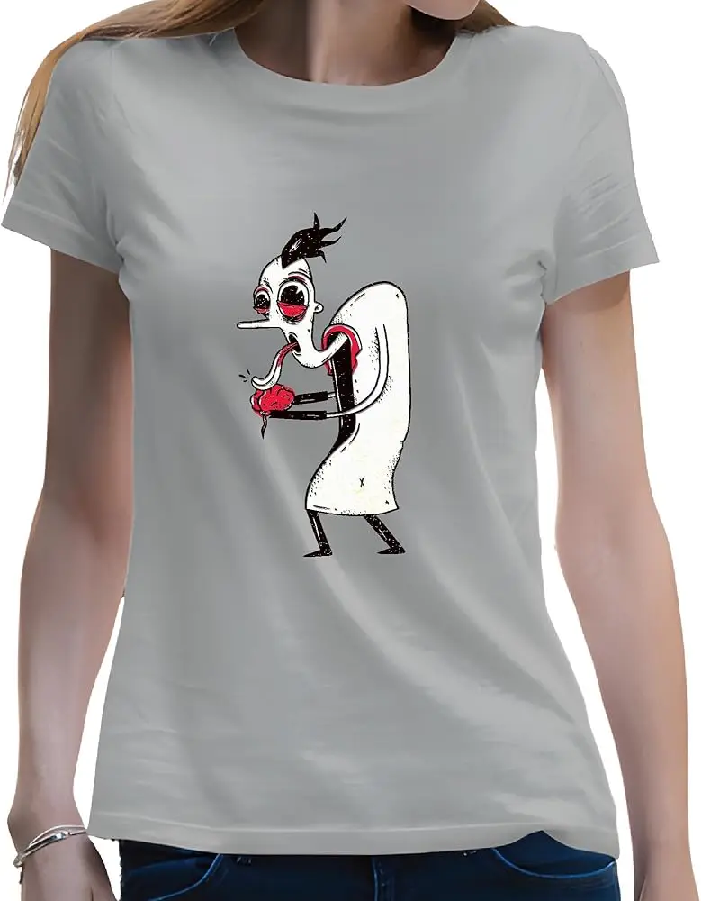 Cartoon Mad Scientist Brain Licking Halloween Gift for Kids and Adults  High Quality 100%Cotton Short Sleeve