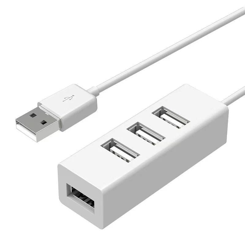 4 Port USB 2.0 Hub, USB Splitter One to Four, Mini USB Expander for Laptop Desktop PC with 15cm/100cm Cable Length