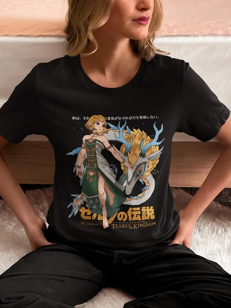 Legendary Princess Unisex T-shirt - Anime Japanese Design, Mystical Kingdom Aesthetic, Otaku Apparel, Classic Fantasy Style, Anc