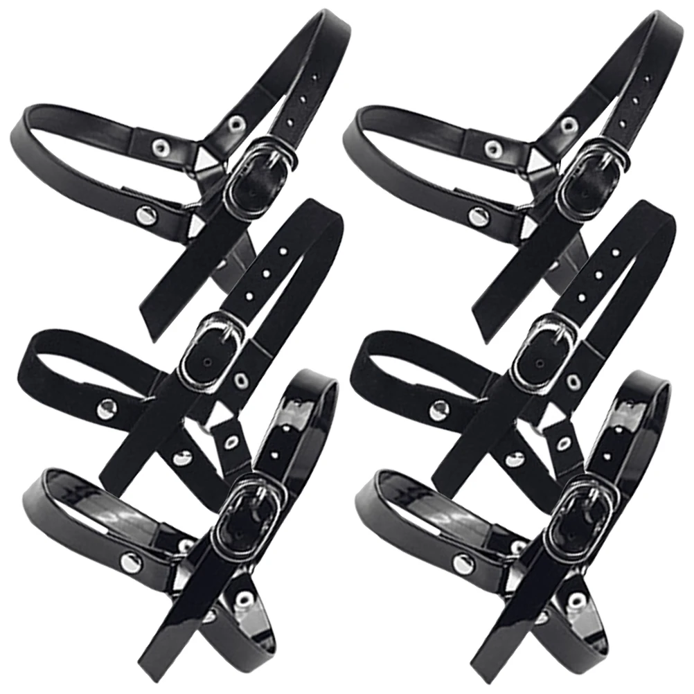 

6 Pcs Anti drop Shoelaces Adjustable Ankle Heel Straps Daily Use High Accessory Pu Metal Detachable Durable Shoe Straps For