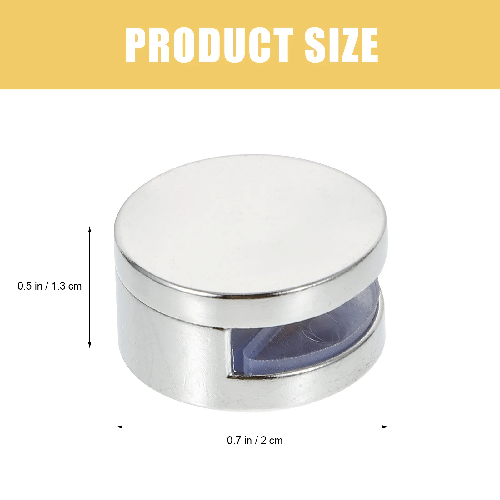 8Pcs Round Mirror Holder Clips Sturdy Glass Mounting Clips for Wall Mirror Installation Smooth Surface Anti-Damage