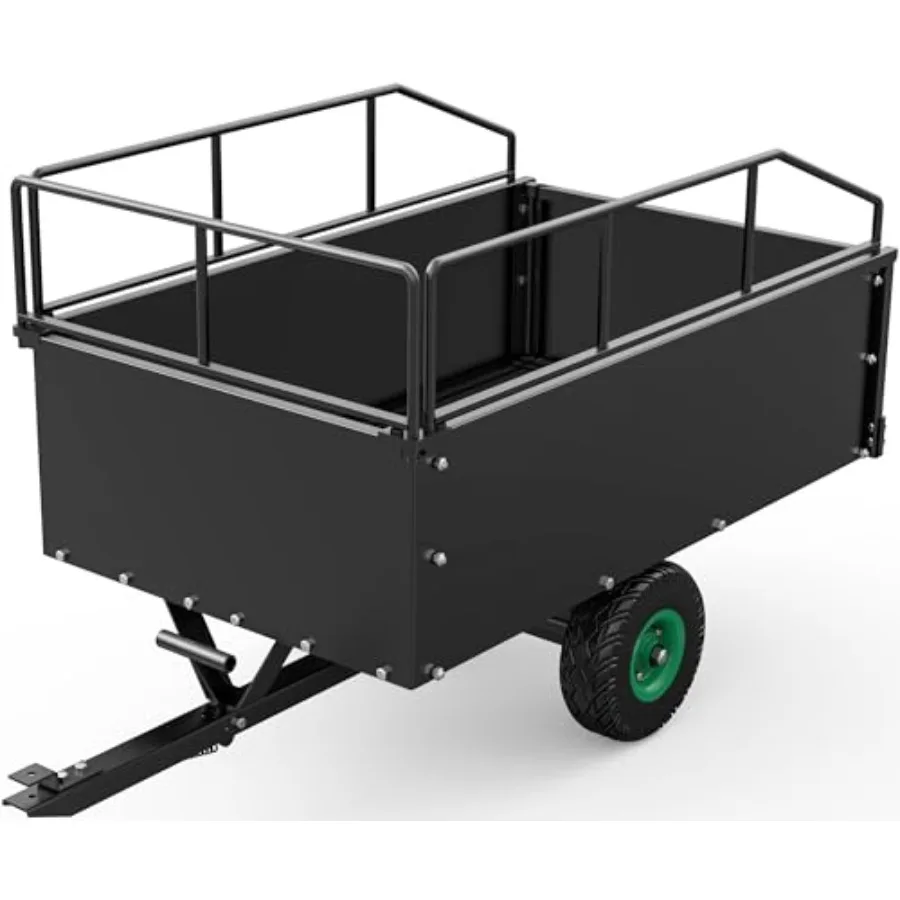 ATV Dump Trailer, 750lbs Tow Behind Dump Cart 17.5 Cu.Ft
