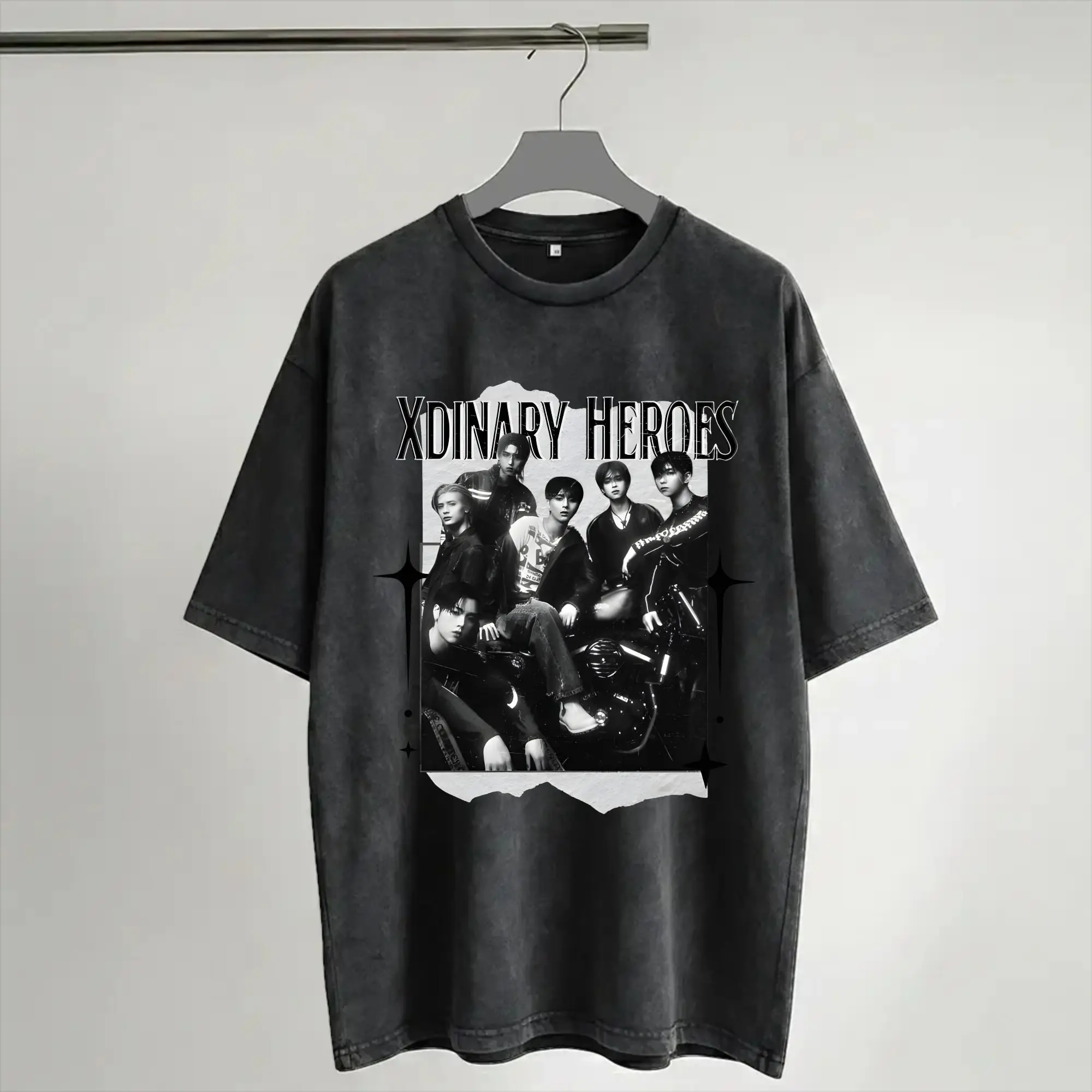 Xdinary Heroes boy group Outfit Washed T Shirts Men Women Streetwear Hip Hop T-Shirt Printed  Tee Shirt Short Sleeve