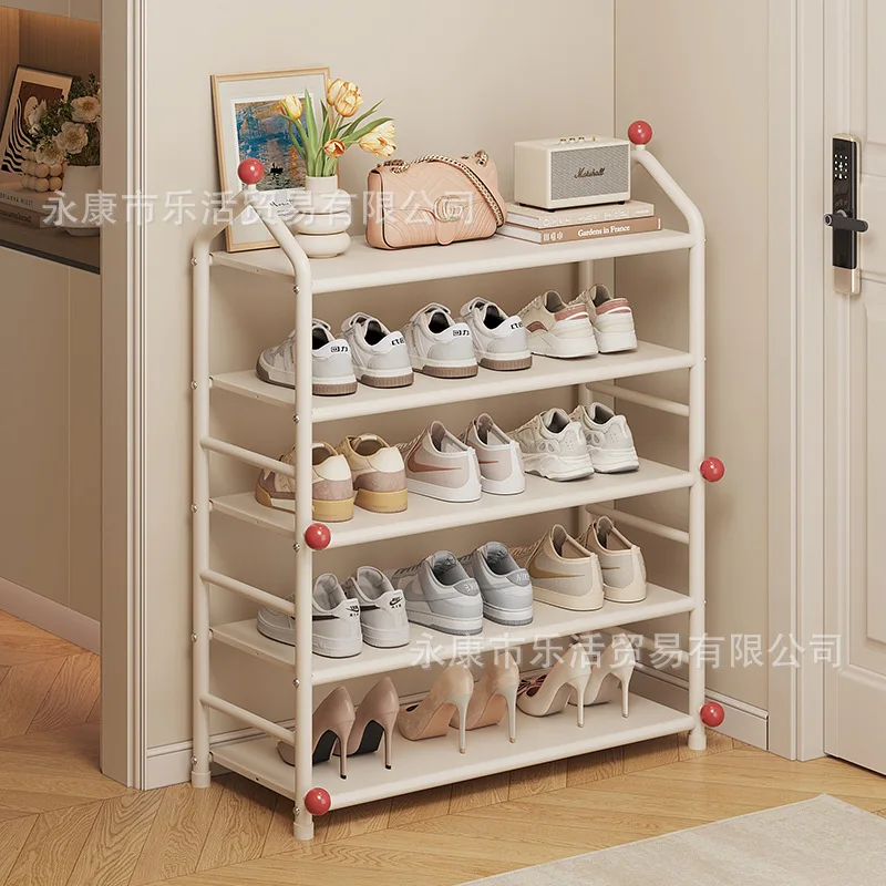 

Metal Panel Shoe Rack Space Saving Multi Layer Shoe Organizer for Home Entryway Dormitory