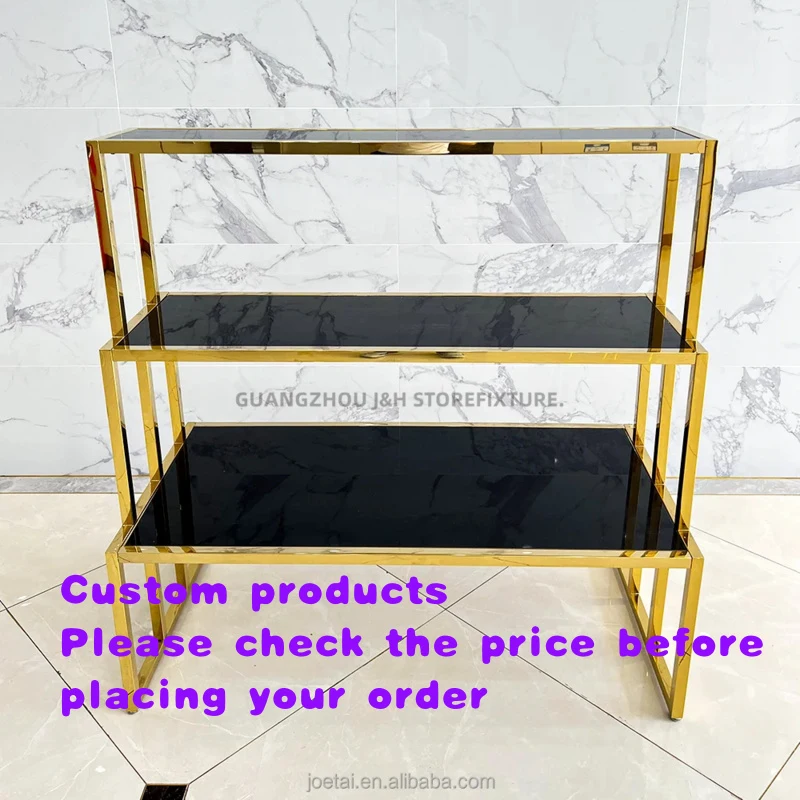 custom.Metal Shoe and Bag Display Rack Retail Heavy-Duty Display Stand Modern Standing Display Rack Furniture