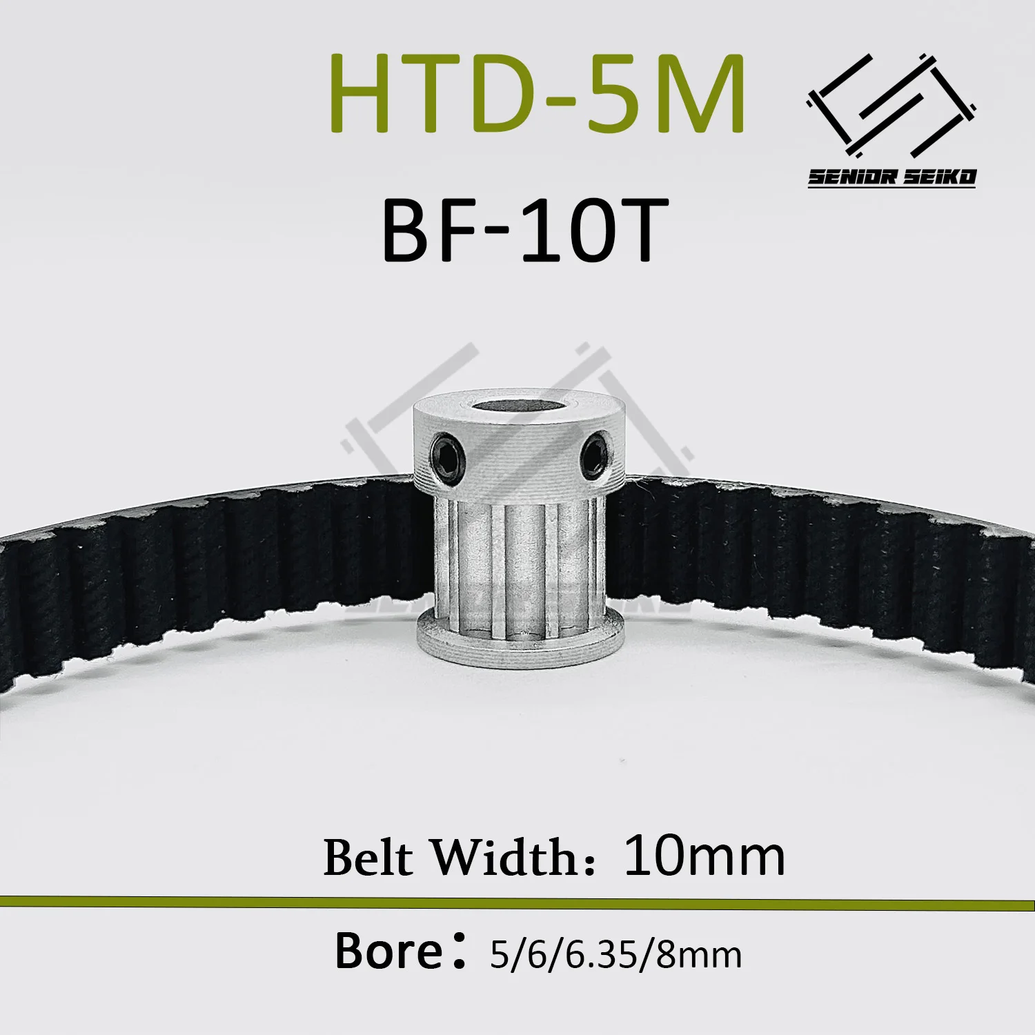 HTD5M 60Teeth 10T Timing Pulley Belt Set Belt Width 10mm Bore 5~20mm Reduction 6:1 Deceleration 5M Pulley Kit Synchronous Wheel