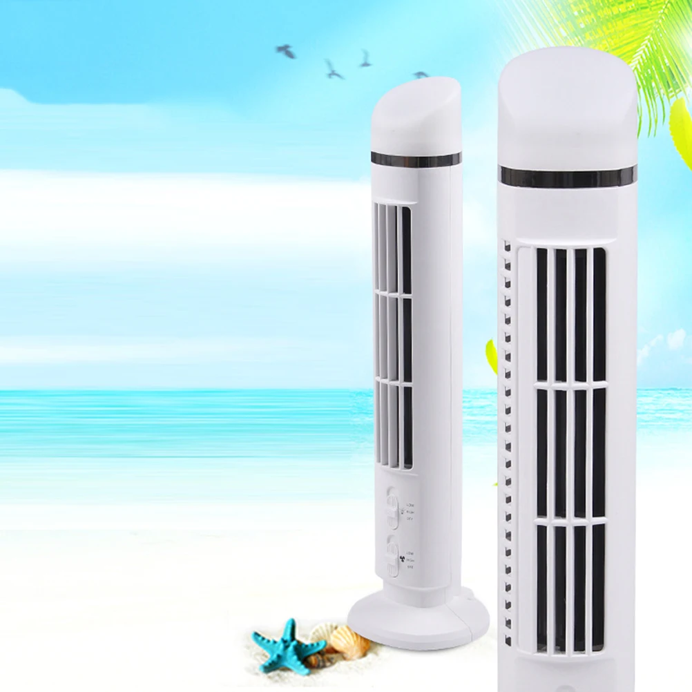 

Bladeless Tower Mini Cooling USB Desk Fan 2 Speeds Oscillating Night Mini Cooling Summer Home Accessory