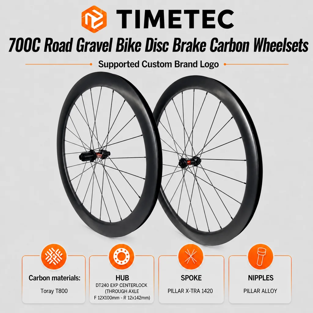 700C Super Light Road Gravel Bike Disc Brake Carbon Wheelsets Tubeless 28mm External Width 21mm Inner Width DT Swiss Hub