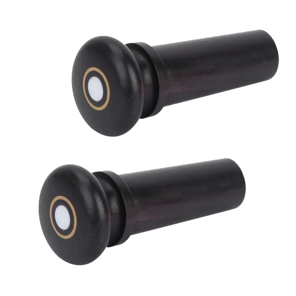 2PCS Performance-grade Ebony Violin Tail Endpin Ebony Color 4/4 3/4 Violin End Pin Wood Violin Endpin Violin Maintenance