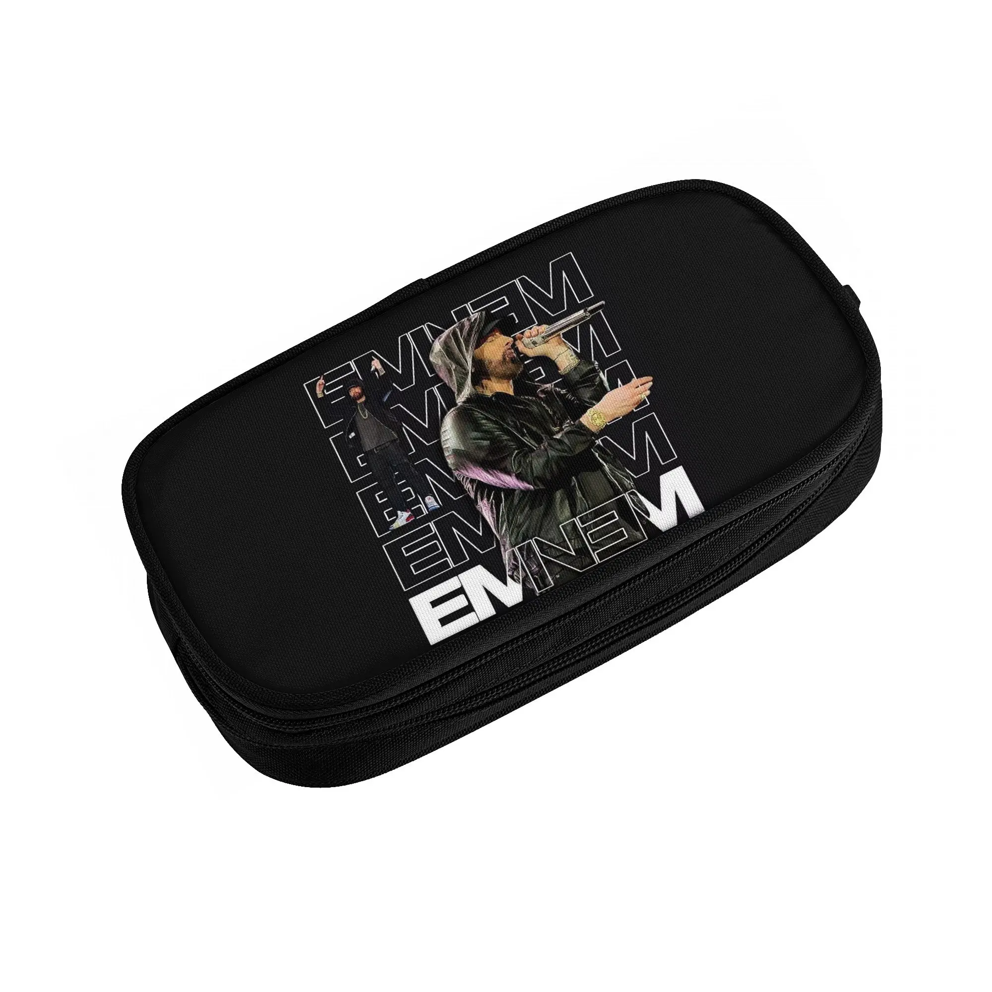 Eminems Hip Hop Rapper  School Pencil Cases Boy Girl Large Capacity American Pop Music  Pencil Pouch Students Stationery