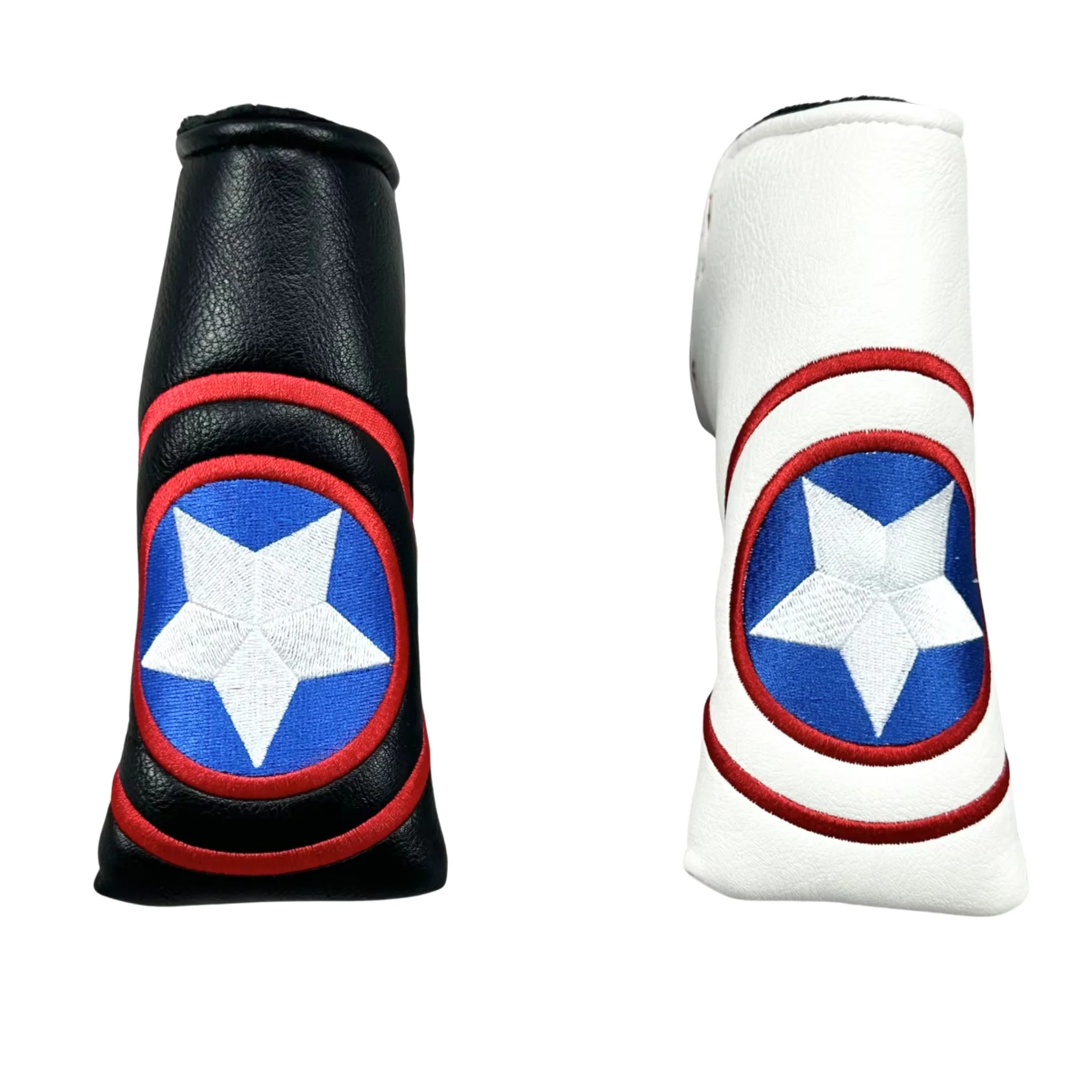 Golf five-pointed star Pattern Putter Cover PU Leather Golf Club Cover Blade Putter Cover Protector with Magnet Closure