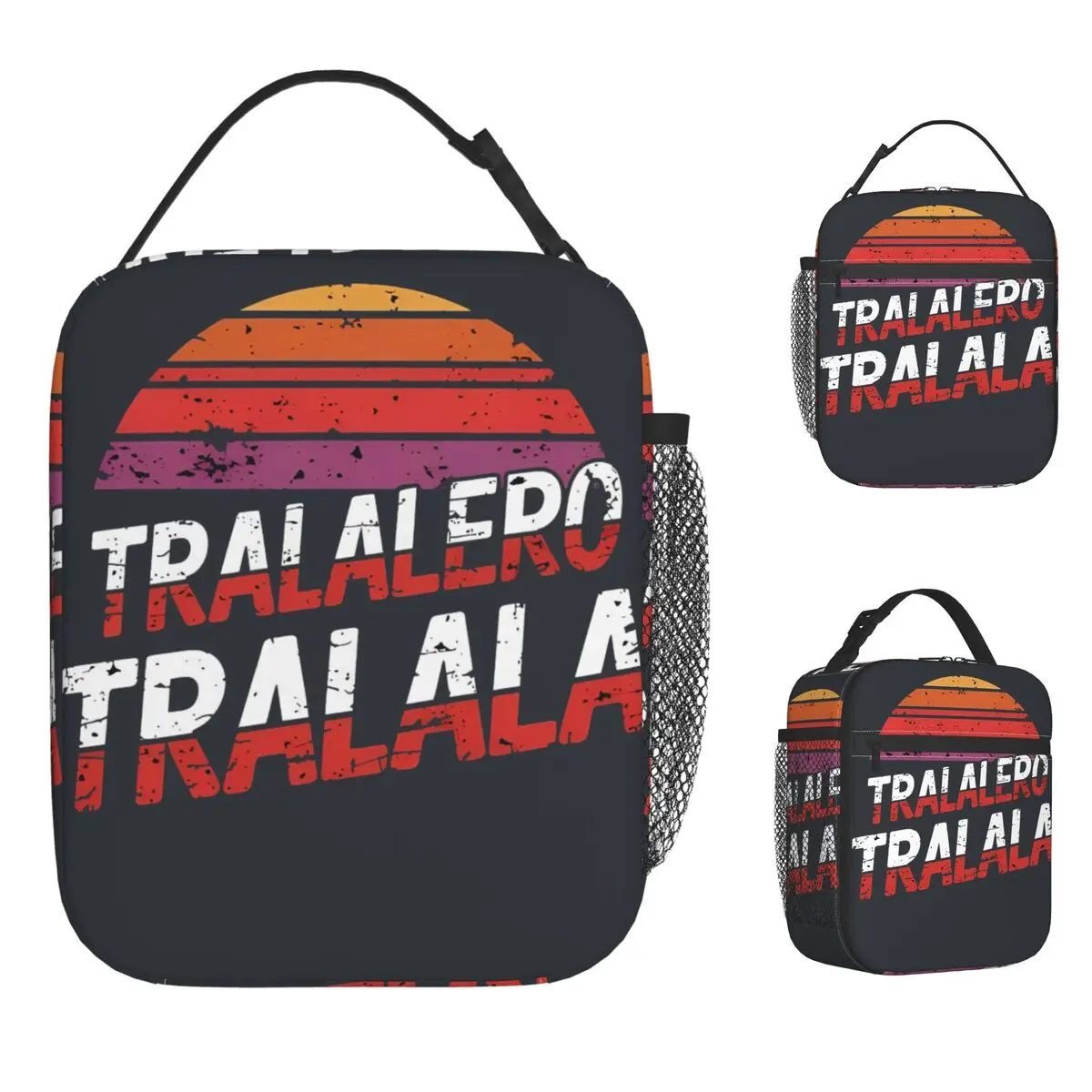 

Tralalero Tralala Italian Brainrot Meme Lunch Bag School Lunch Box Women Kawaii Thermal Lunch Bags Oxford Convenient Cooler Bag