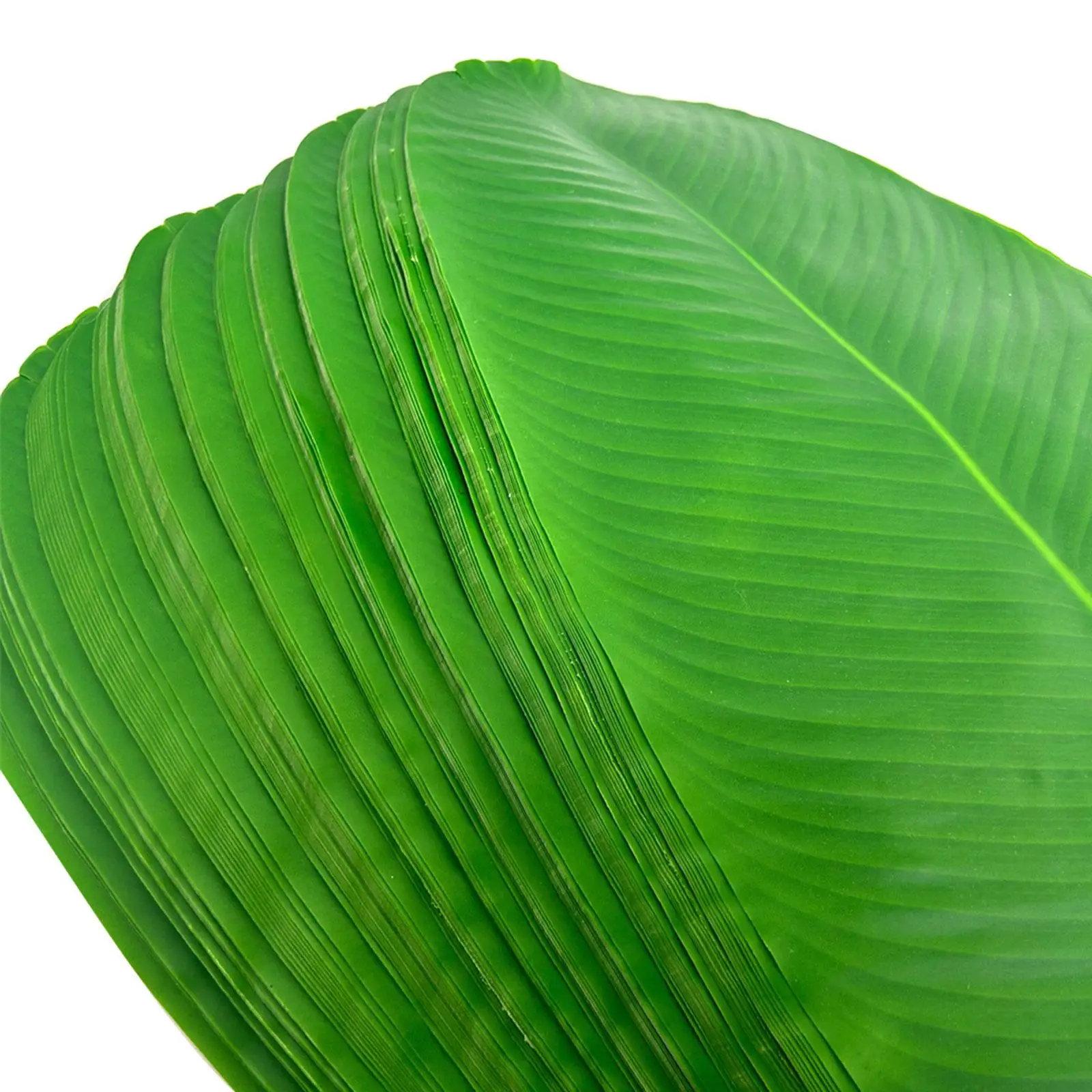 10Pcs Simulated Banana Table Mat Hawaiian Props Home Decor Artificial Banana Leaves Decor Tropical Table Decoration