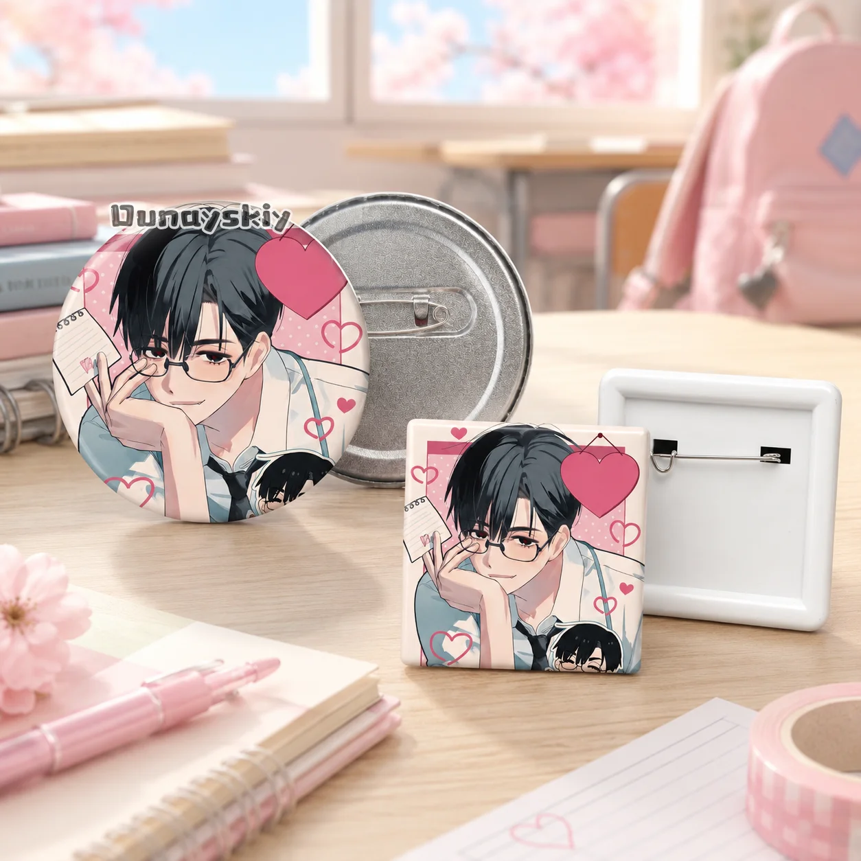 KS*27 Ivan Till Badge Anime Pin Brooch Collectible Button Round 6 ALNST Ivantill Dual Character Cartoon Brooch Gift  Ivan Badge