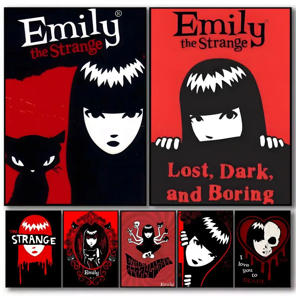 Character Emily The Strange Poster High-definition  poster stickers, suitable for bedroom, living room, home decoration