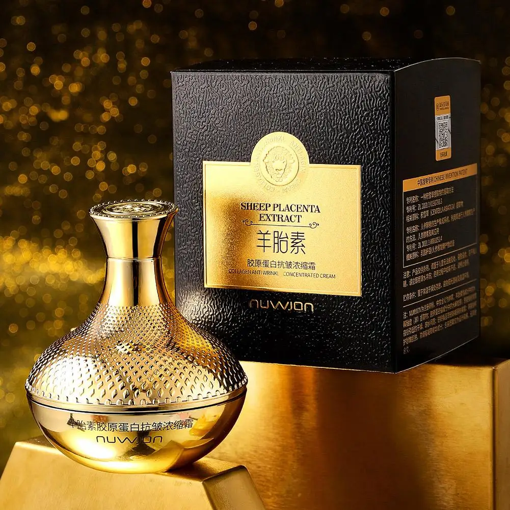 

Sheep Placenta Collagen Anti-Wrinkle Face Cream Concentrated Firming Deeply Fine Diminisher Radiance Moisturizing Line Form D7S2