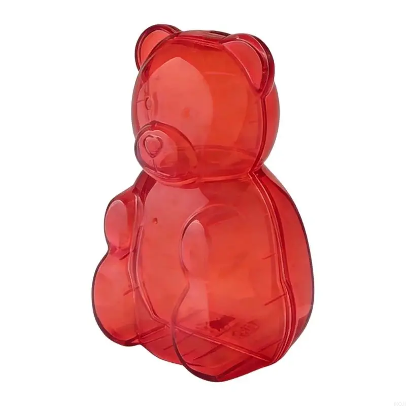 ABS Bear Candy Holder Clear Body Lets You See Contents Easily For Kids Room 0XXB