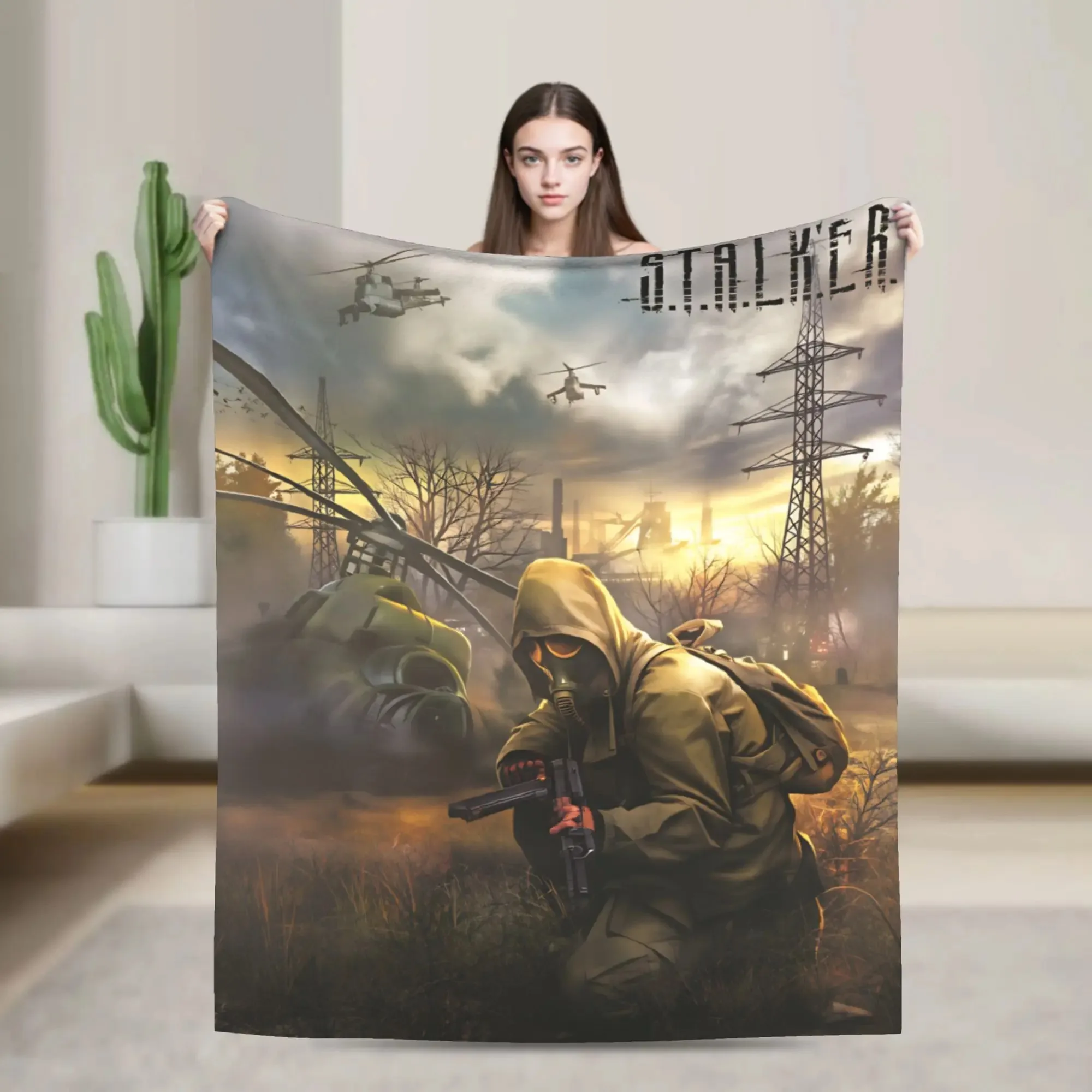 Warm Blankets Travel Office Stalker Game Throw Blanket Flannel Bedspread For Home Decor Fashion Sofa Bed Cover