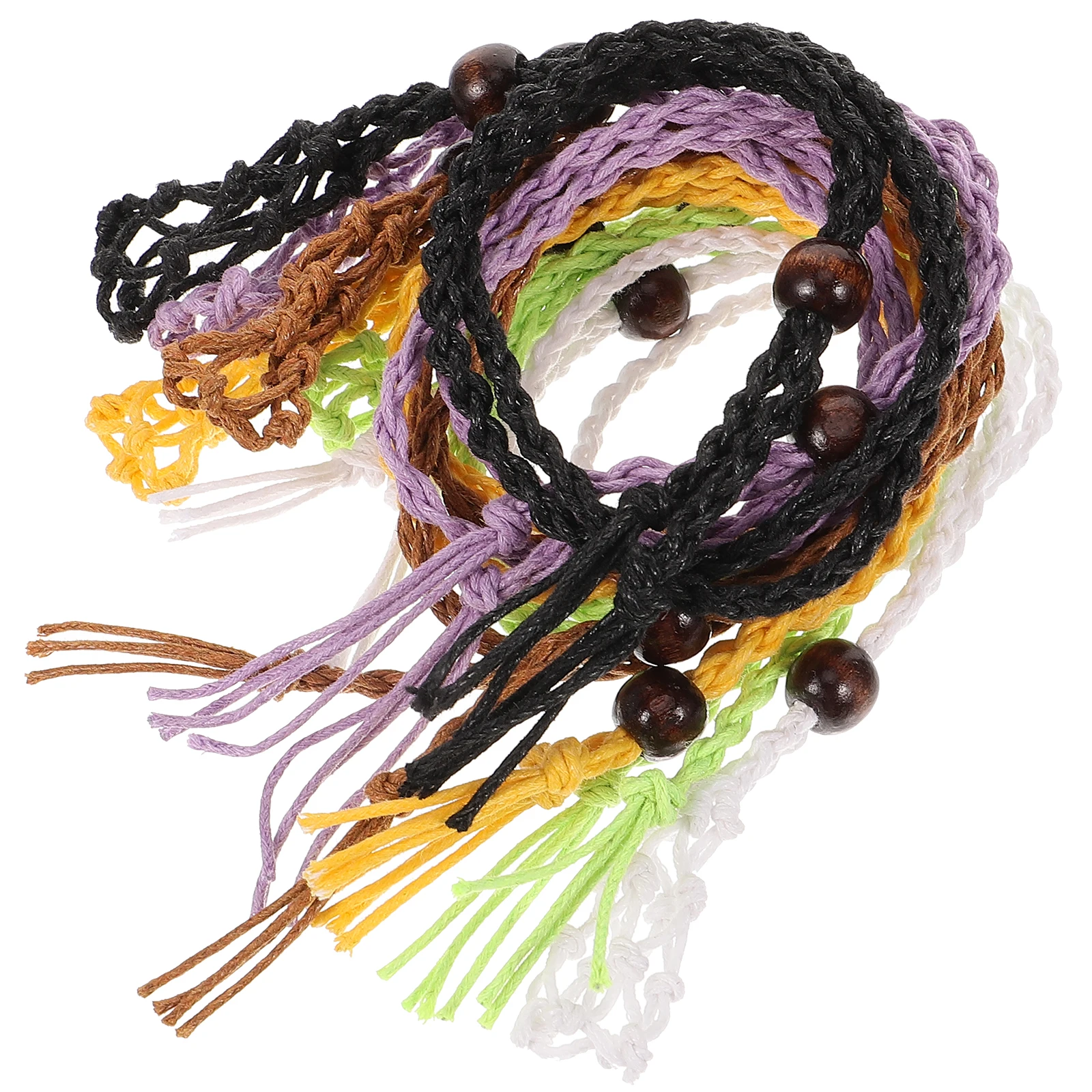 

6 Pcs DIY Pendant Necklace Adjustable Colorful Mesh Woven Rope Crystal Holder Stone Cage Empty Jewelry Making Kit Accessories