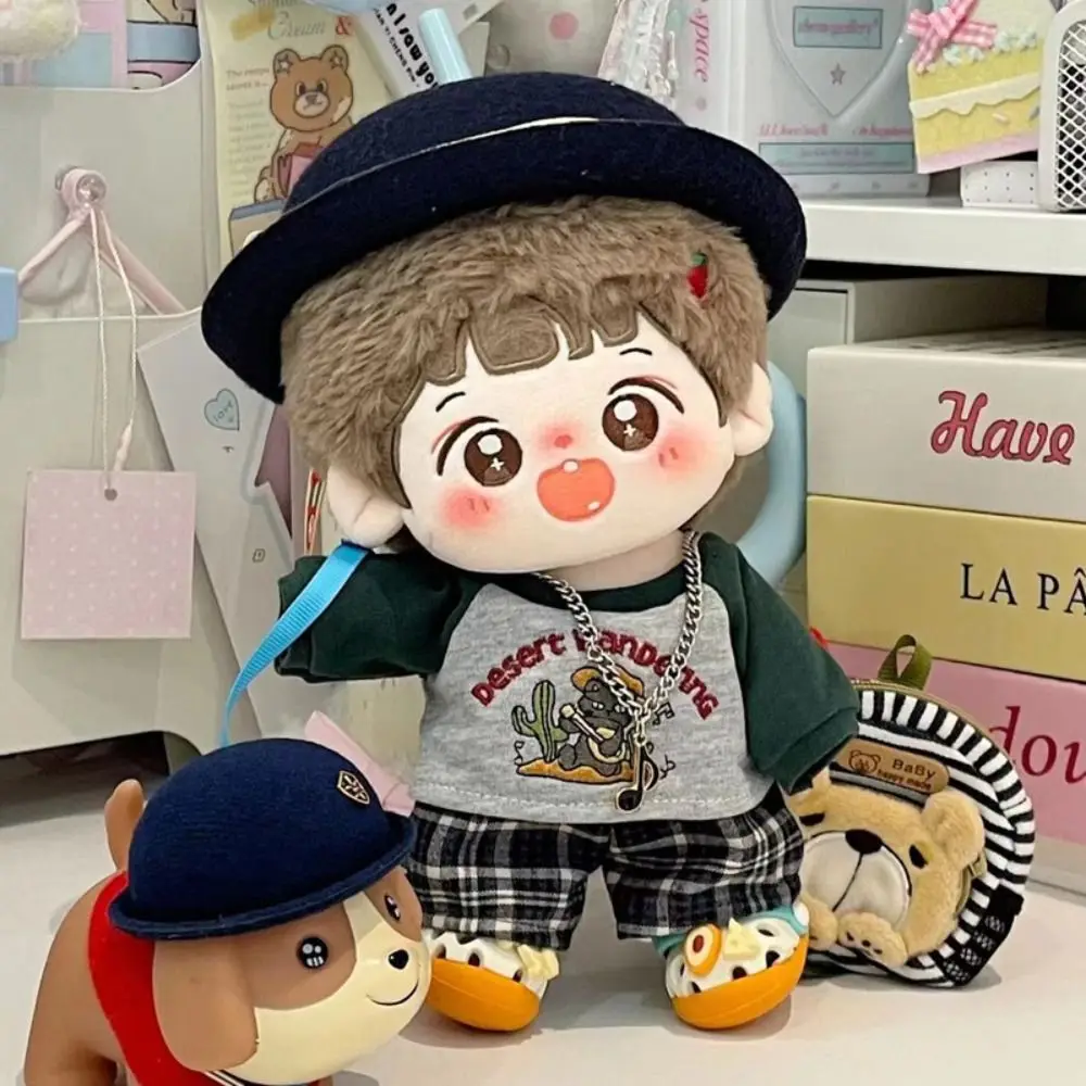 DIY الملابس Onesuit 20 سنتيمتر ملابس دمى القطن أفخم غطاء رأس دمية الشتاء الزي فستان جميل دمية فستان مجموعة هدية للأطفال