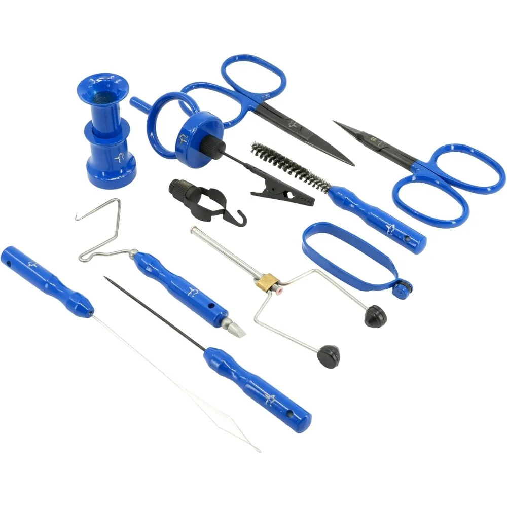 

Complete Fly Tying Tool Kit 11 Pieces Storage Case Included Blue