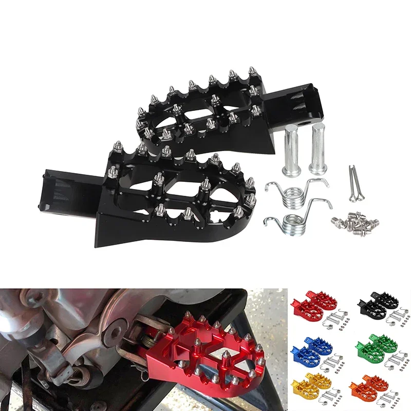For HONDA CRF XR 50 70 110 M2R SDG DHZ SSR KAYO Motorcycle Pit Bike CNC Aluminum Colorful Footpeg Footrest Foot Pegs Universal