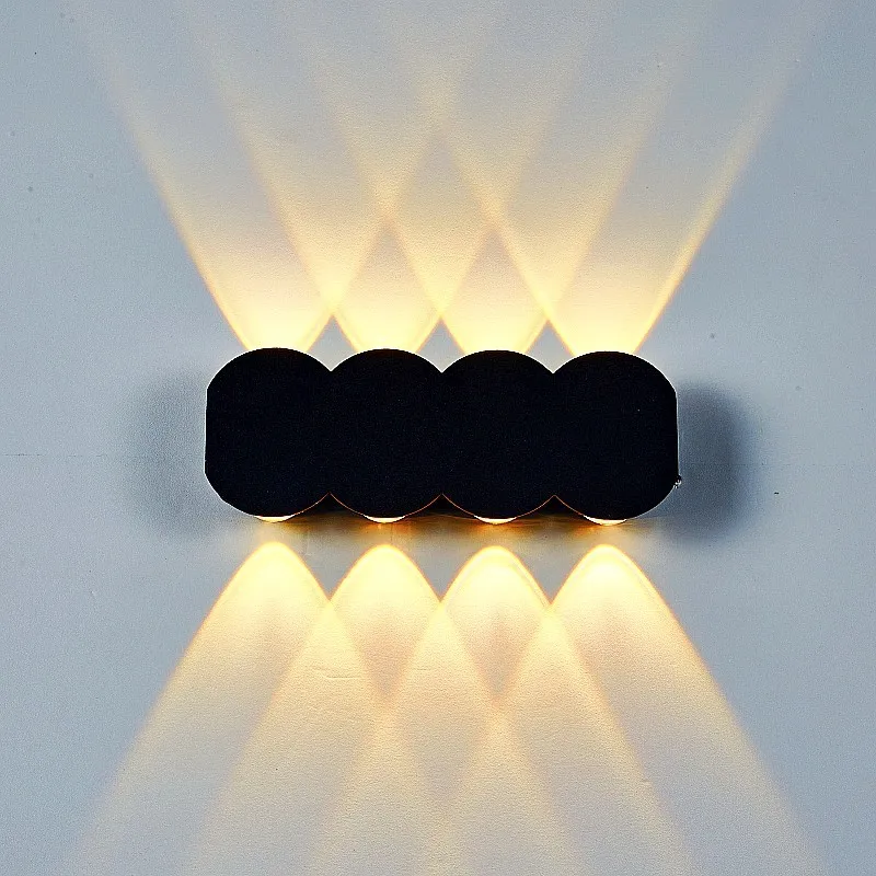 LED aluminum wall lamp indoor and outdoor waterproof wall light living room villa corridor hard wired installation wall lights